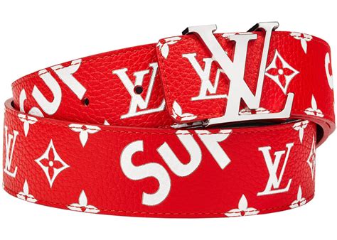 louis vuitton red supreme belt|supreme x louis vuitton queue.